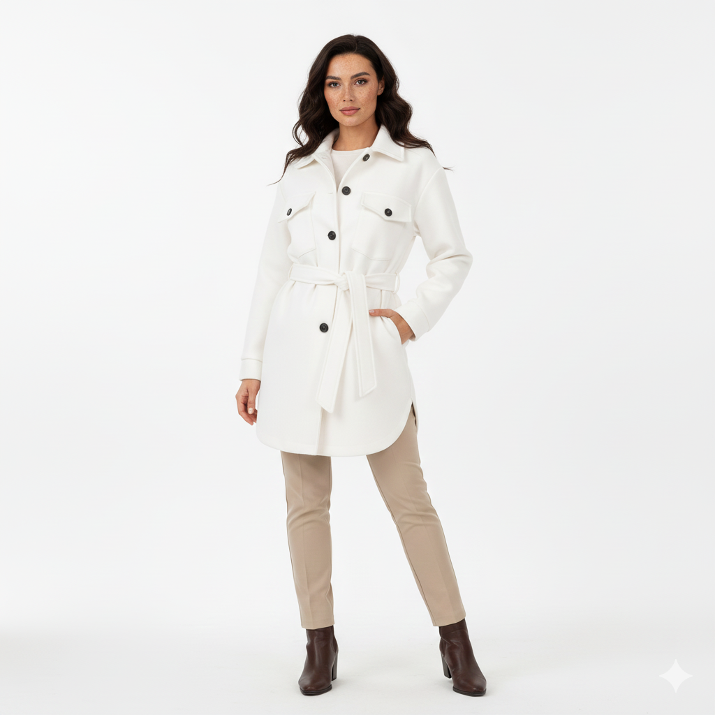 Jaze Mode Women's Polo Jacket – Casual Fit with Notched Collar & Buttoning