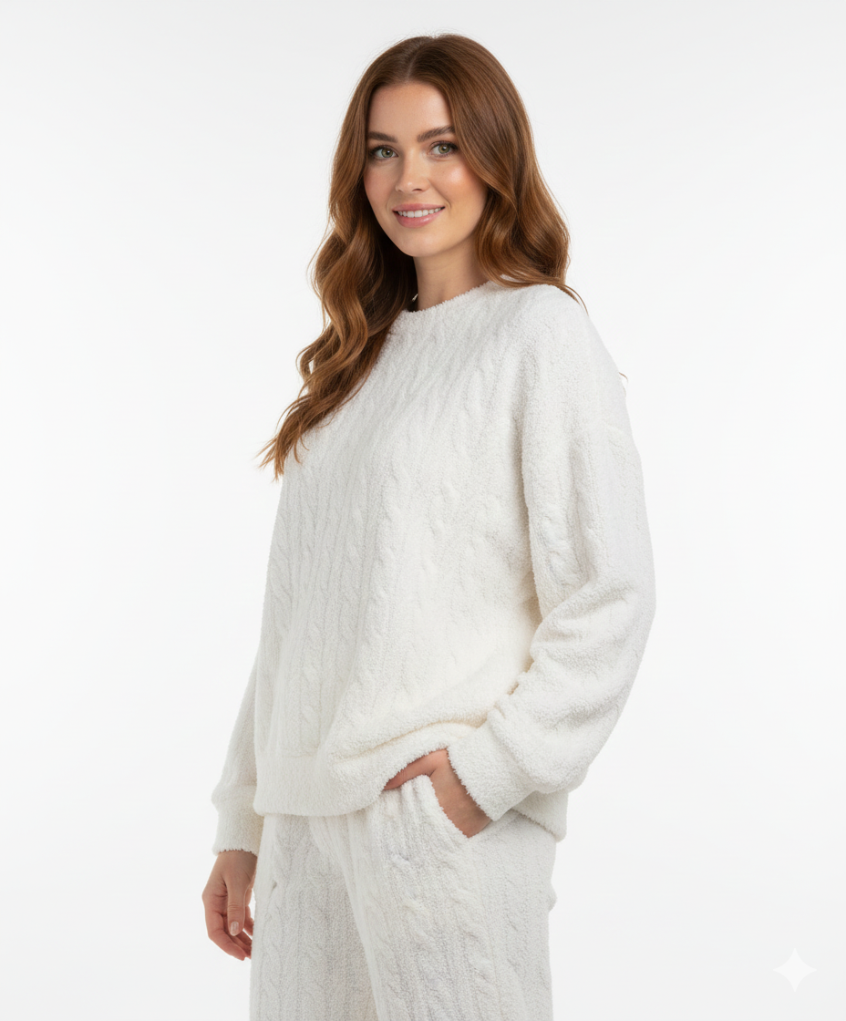 Jheyda WinterSoft Πυτζάμα Unisexe από Coral Fleece – Ζεστό και Απαλό Σετ για Χειμώνα & Χαλάρωση
