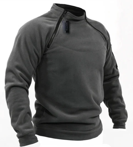 Mandric Pull Homme – Sweat Polaire Tactique avec Poches Cachées & Fermetures Épaules Pratiques