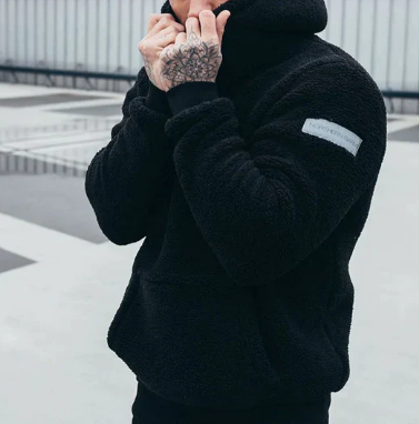 Aelfwine Sweat à Capuche Homme – Hoodie Doux en Polaire avec Poche Kangourou & Doublure Confortable