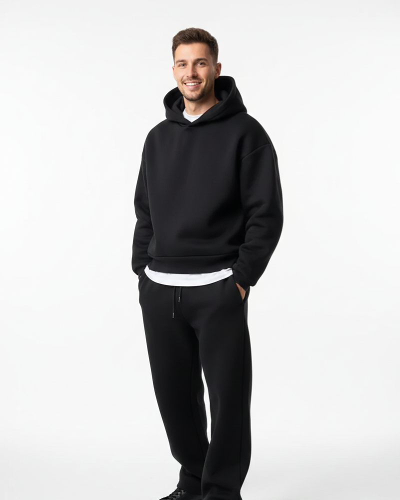 Kai Ensemble Jogging Homme – Hoodie Uni & Pantalon Confort, Coupe Décontractée