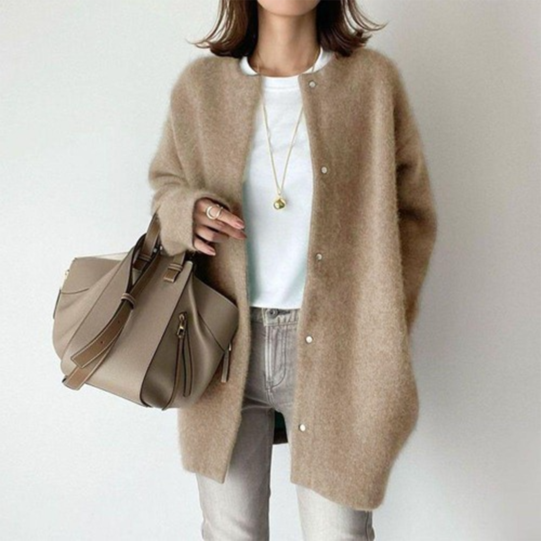 Amelia Gilet Femme Élégant – Cardigan Chic & Confortable en Maille Haut de Gamme