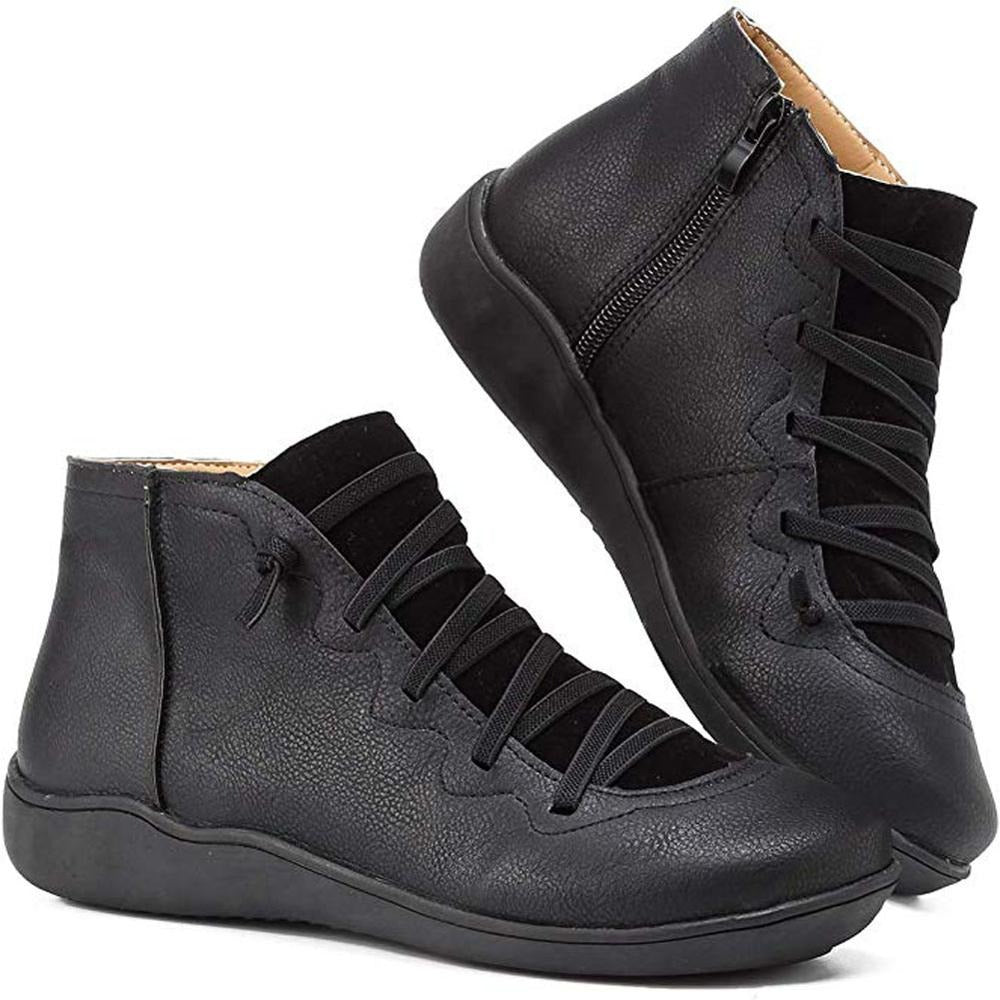 Liam Bottines en Cuir Homme – Confortables et Stylées avec Lacets Géométriques et Fermeture Éclair