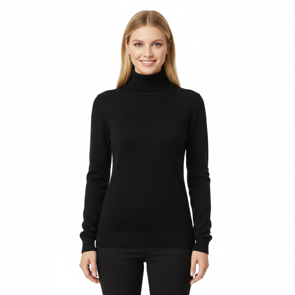 Léa női garbó pulóver – puha kasmír, testhezálló és elegáns szabású pulóver