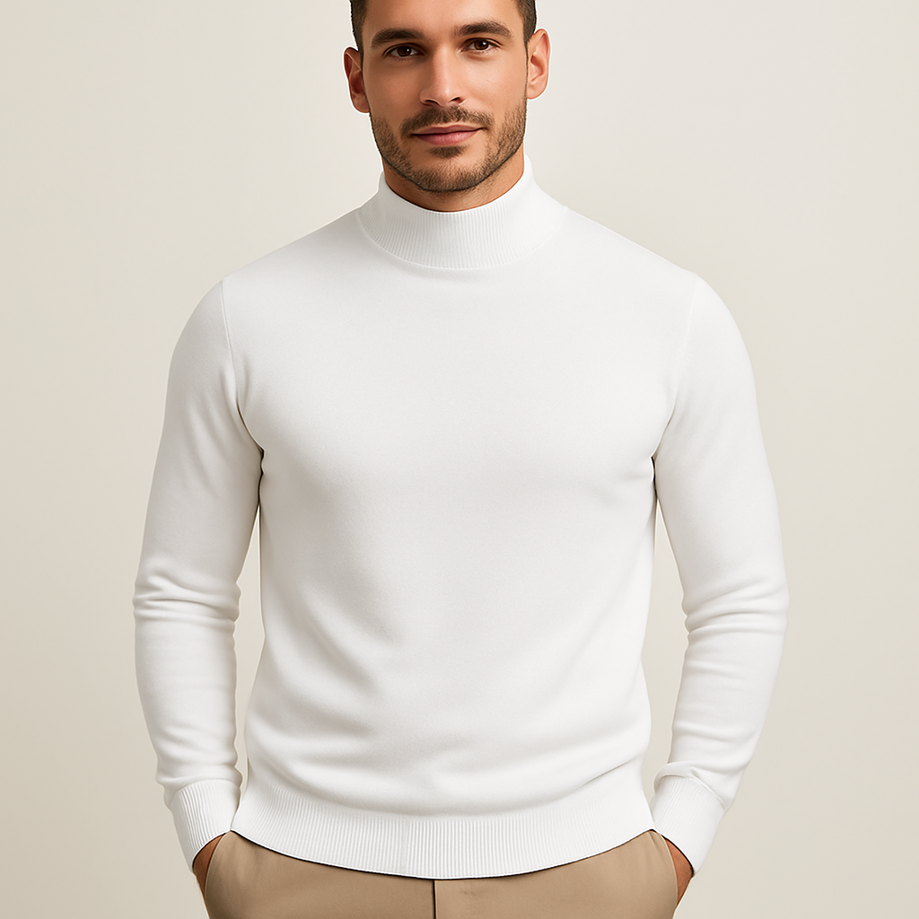 Leonardo Pull Col Roulé Homme – Maille Douce Premium au Style Moderne et Élégant