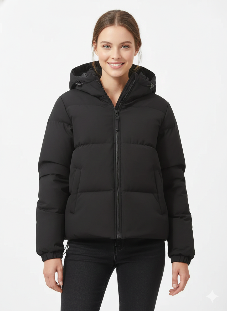 Lilah Lett Vinterjakke for Dame med Hetter – Elegant Snitt og Moderne Varme