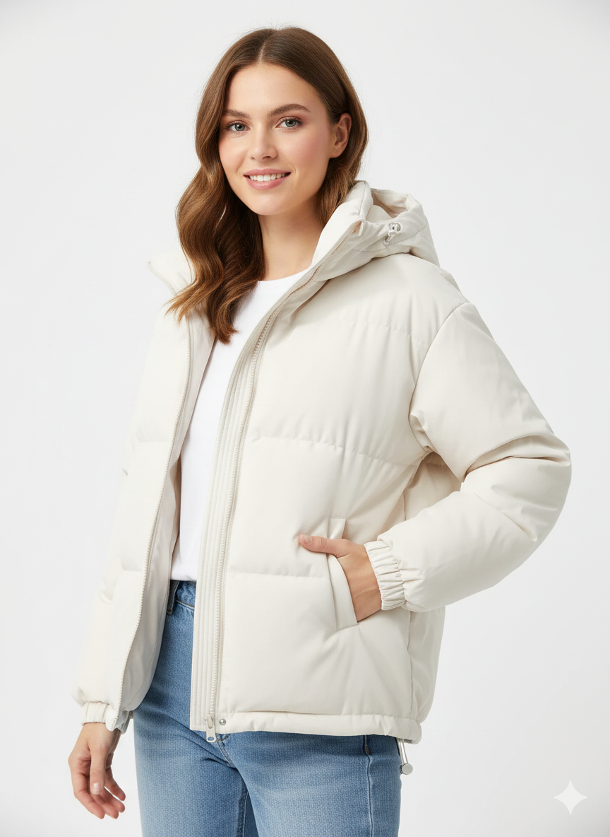 Lindy Γυναικείο Παλτό Καπιτονέ – Ζεστό Παλτό με Κουκούλα & Άνετη Ευθεία Γραμμή