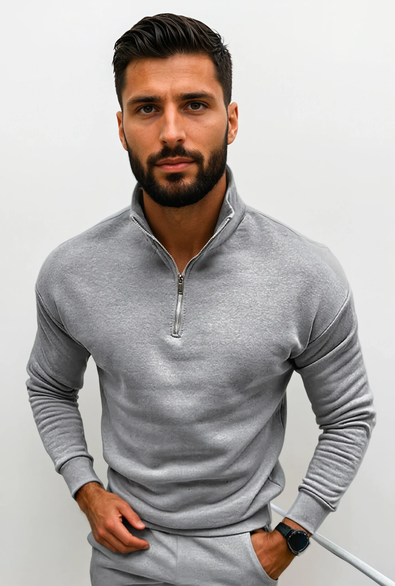 Lorence Pull Demi-Zip Homme – Maille Douce Moderne avec Coupe Élégante et Confortable