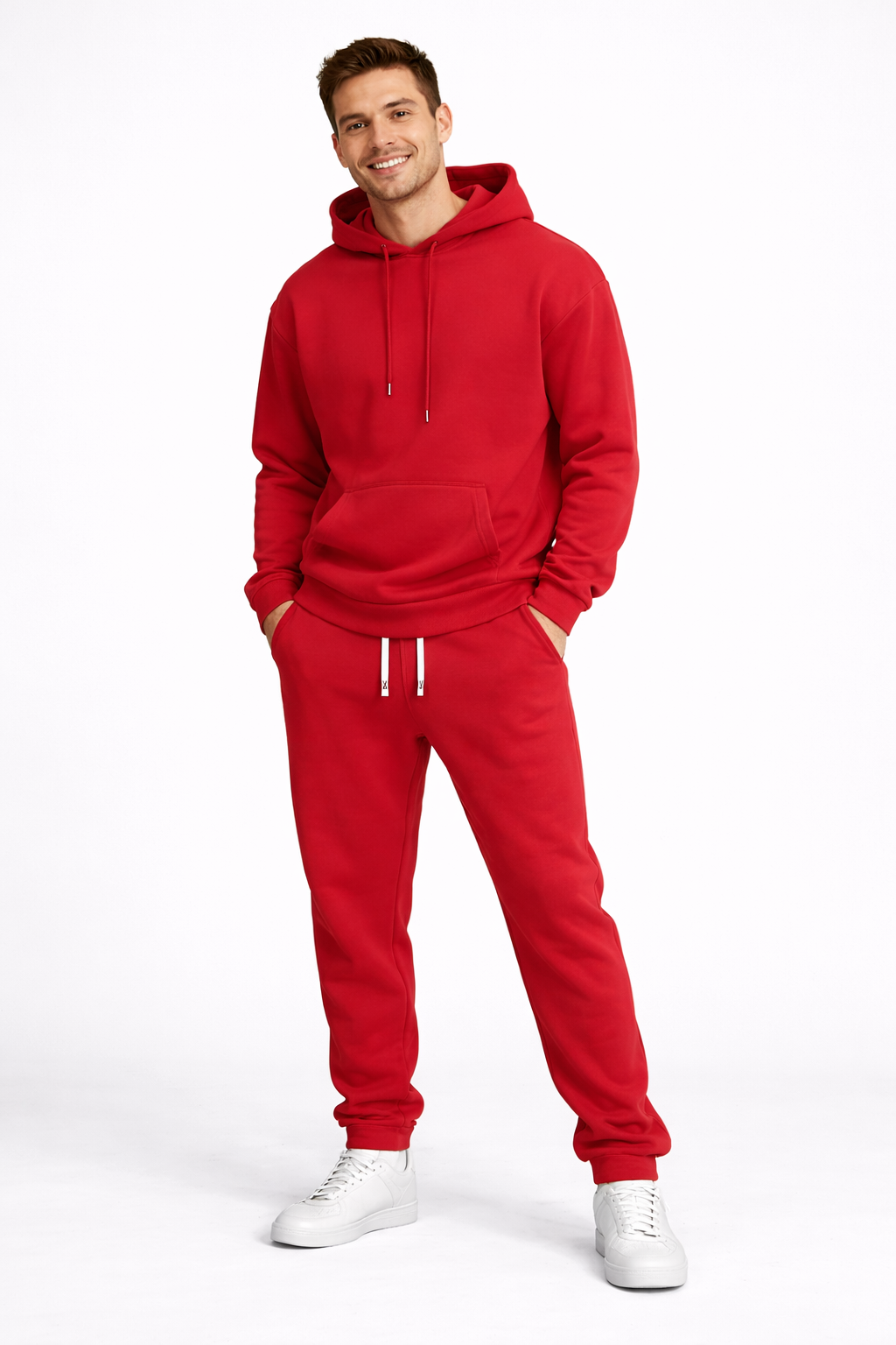 Luca Ensemble Sport Homme Uni – Hoodie à Capuche & Jogger Confort en Polyester