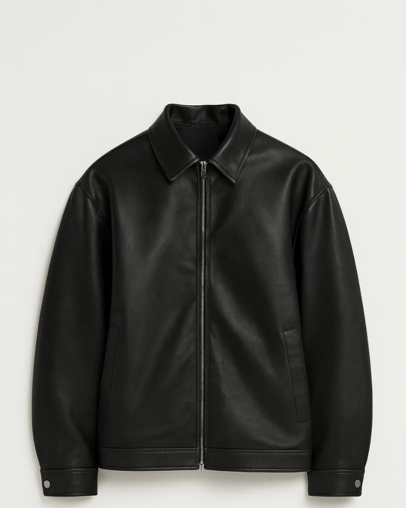 Чоловіча шкіряна куртка Mason – сучасний крій, лаконічний дизайн і застібка-блискавка