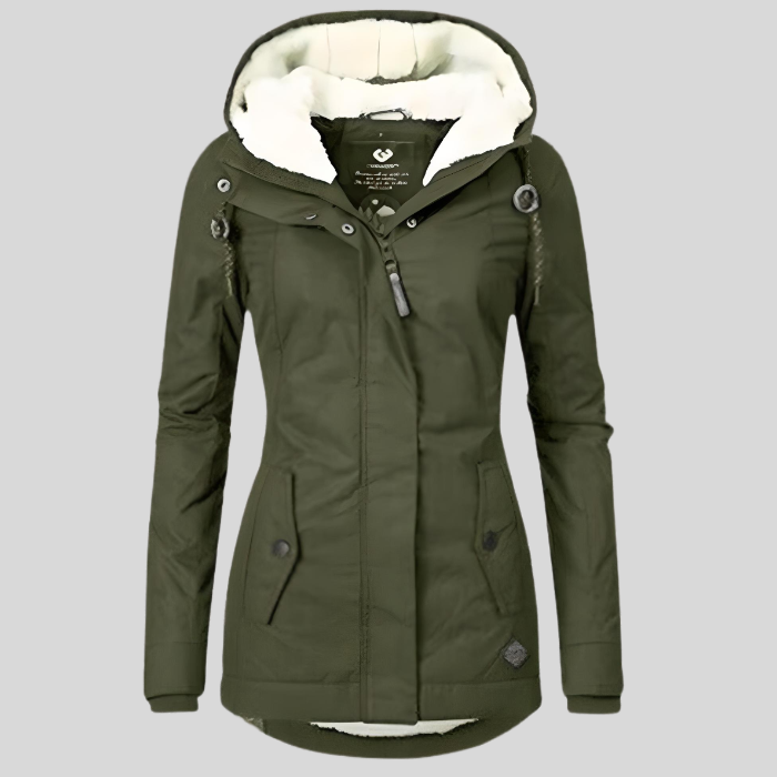 Celine Parka Longue d’Hiver Femme – Manteau Imperméable et Chaud avec Doublure en Fausse Fourrure & Coupe Ajustable