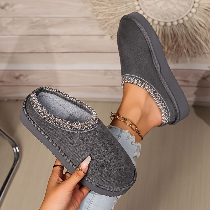 August Chaussures d’Intérieur Femme – Confort Douillet, Design Respirant & Semelle Antidérapante