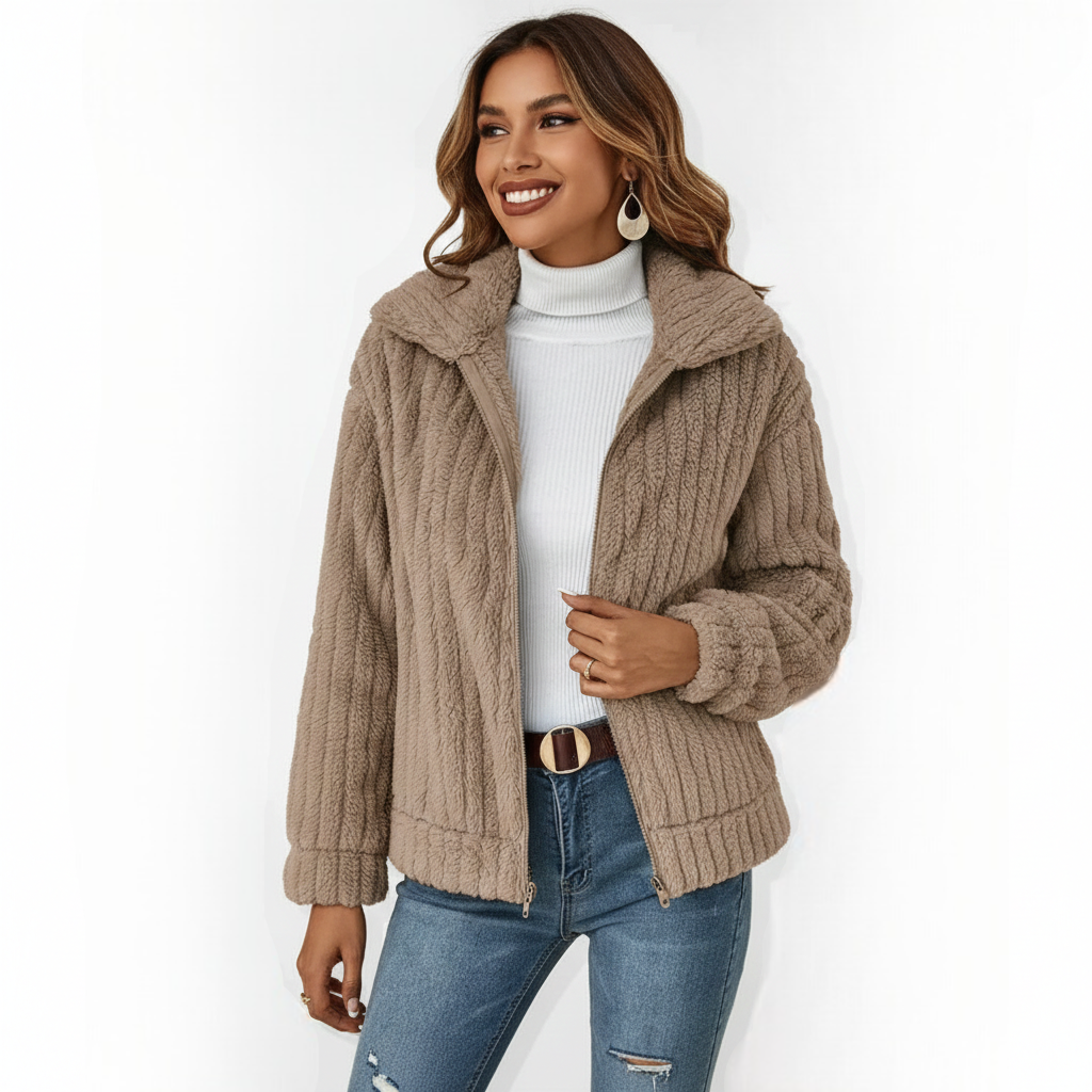 Жилет May довгий жіночий флісовий – елегантний і теплий кардиган з блискавкою та кишенями