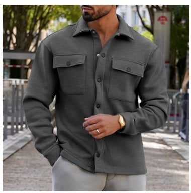 Edgar Veste Chemise Homme – Surchemise Boutonnée Moderne avec Poches & Confort Durable