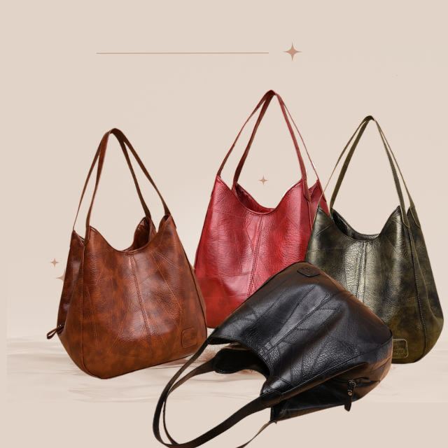 Elowen Sac à Épaule Femme – Luxe en Cuir Véritable avec Design Intemporel et Compartiments Pratiques