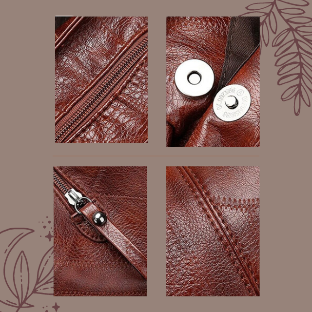 Elowen Sac à Épaule Femme – Luxe en Cuir Véritable avec Design Intemporel et Compartiments Pratiques