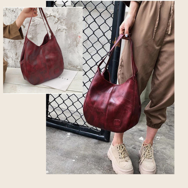 Elowen Sac à Épaule Femme – Luxe en Cuir Véritable avec Design Intemporel et Compartiments Pratiques