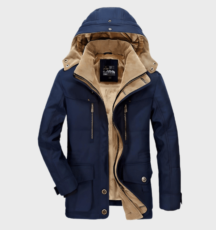 Giacca invernale da uomo Allan - Giacca calda con cappuccio, fodera isolante e pratiche tasche