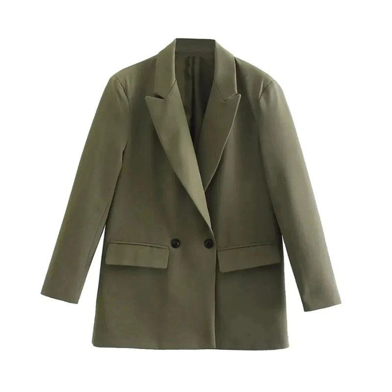 Amalia Blazer Oversize Femme – Manteau Élégant à Double Boutonnage en Tissu Haut de Gamme