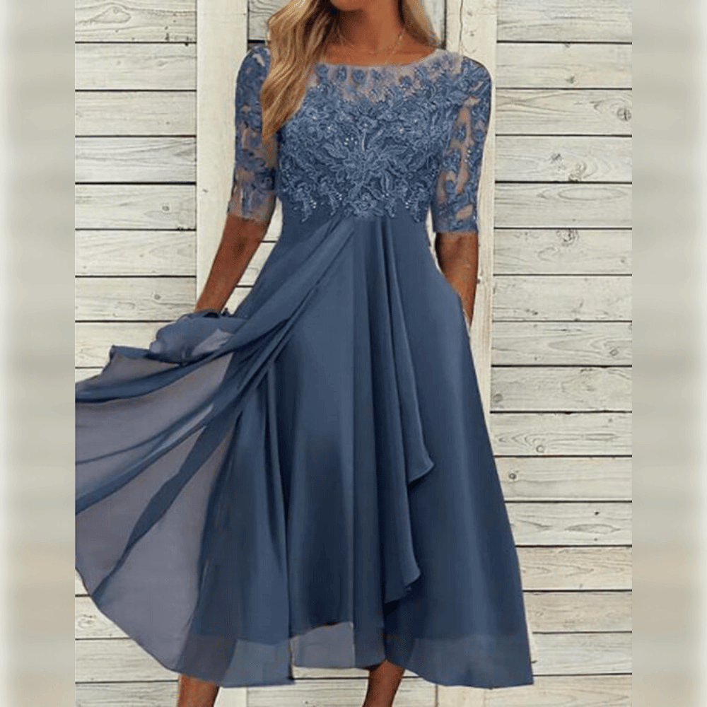 Abito elegante da donna Melisande - Abito lungo in chiffon leggero con una caduta raffinata