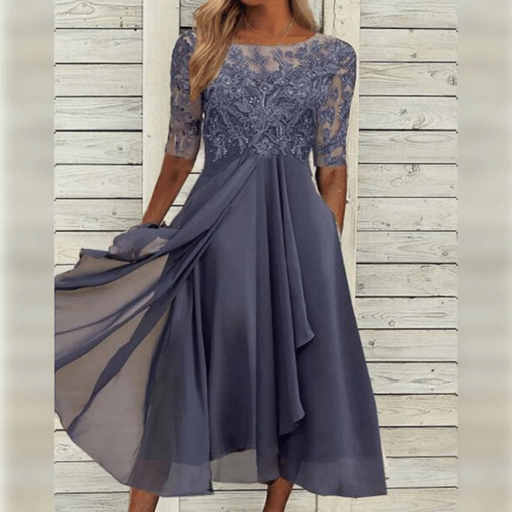 Abito elegante da donna Melisande - Abito lungo in chiffon leggero con una caduta raffinata