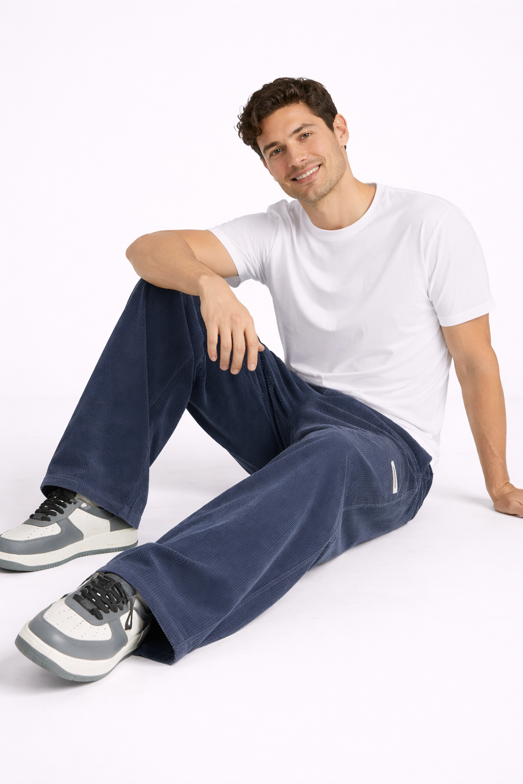 Noahry Pantalon Homme en Velours Côtelé Loose Fit – Coupe Droite, Confort & Style Streetwear