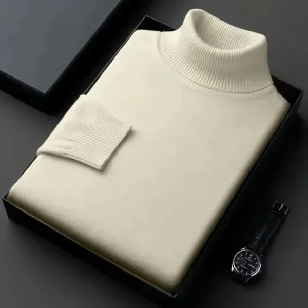 Kian Pull Homme à Col Roulé – Élégant, Chaud & Confortable en Cachemire Laine Mélangée