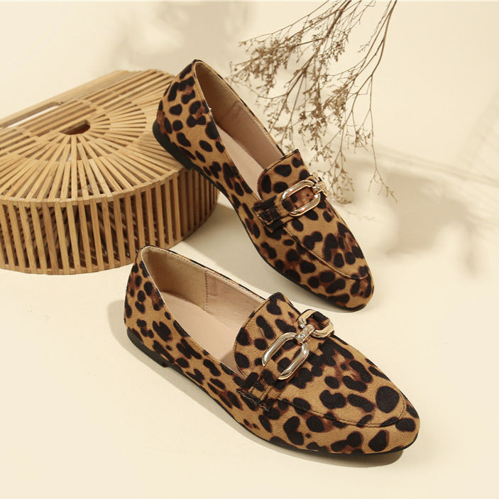 Noelle Mocassins Femme – Chaussures Léopard Élégantes avec Semelle Confortable & Style Polyvalent