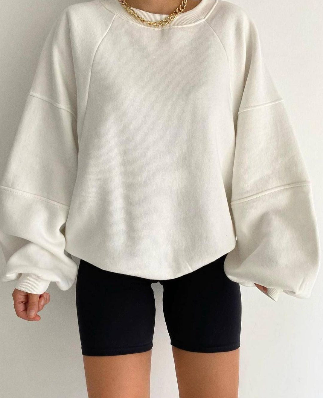 Julieta Sweatshirt Femme – Sweat Oversize en Coton Mélangé Doux & Moderne au Style Décontracté