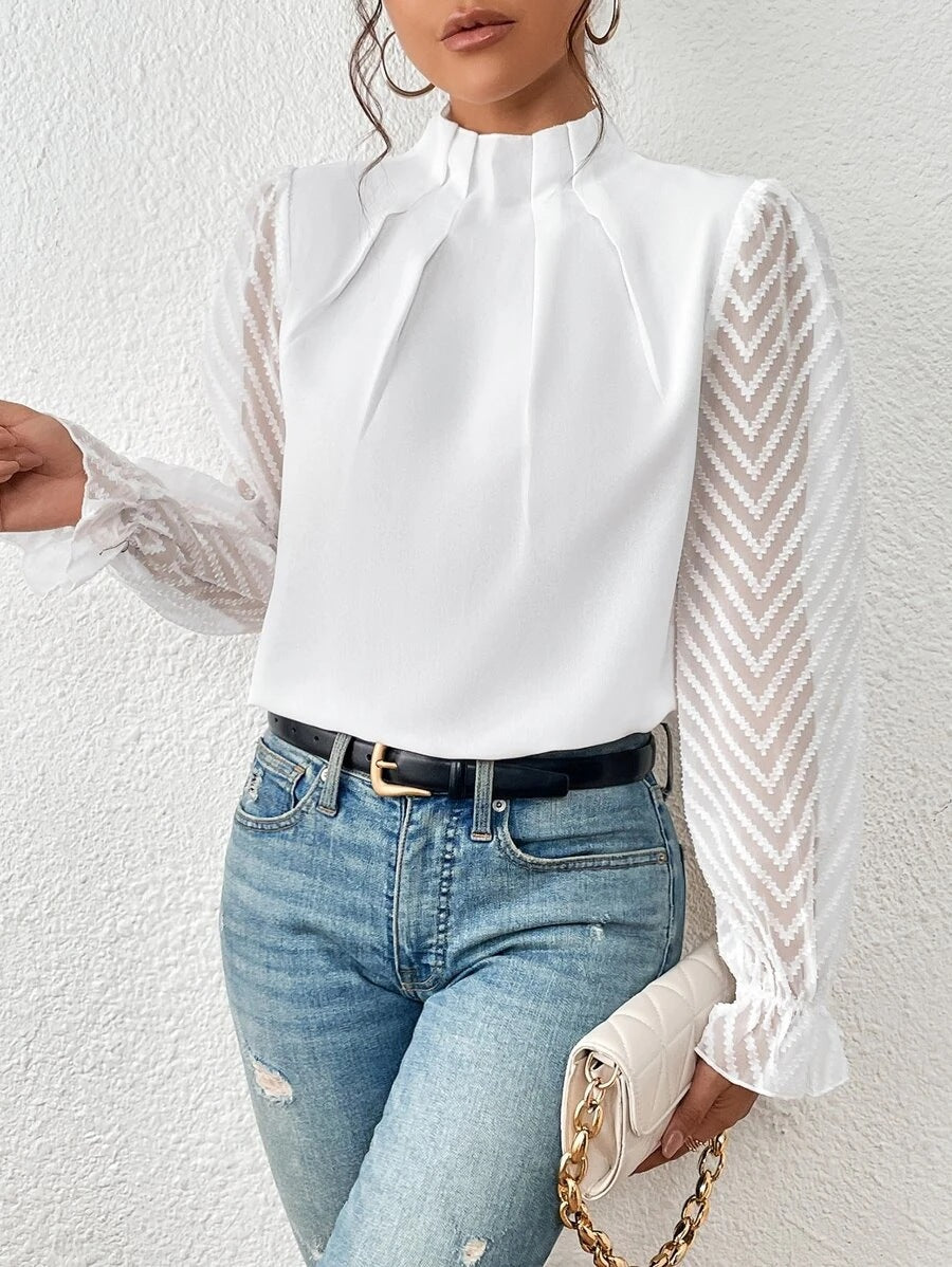 Blouse Femme Sophie – Haut Élégant Imprimé, Respirant & Polyvalent pour le Travail et les Loisirs