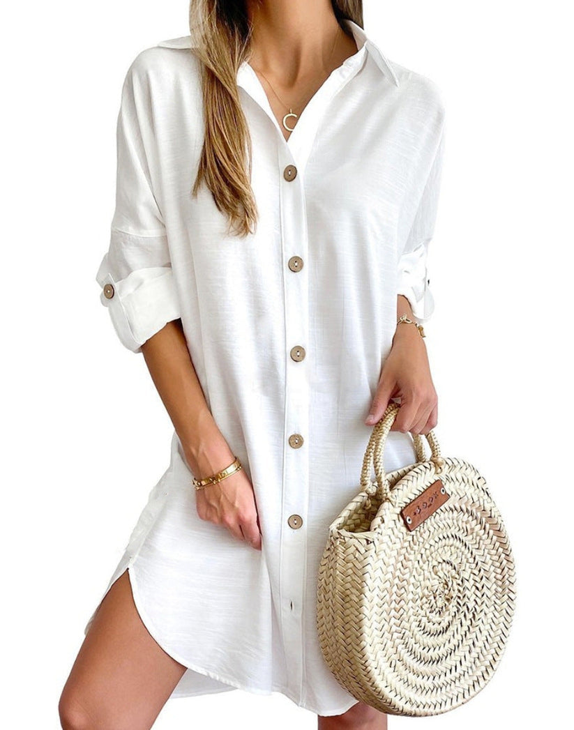 Abito camicia da donna Nova - Abito estivo leggero con eleganza casual e vestibilità ampia
