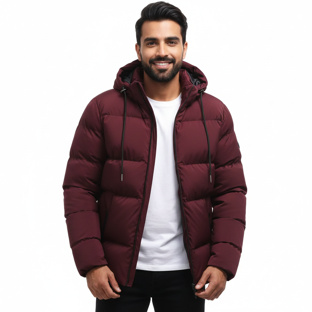 Olie Parka d’Hiver Homme Imperméable – Puffer Matelassé, Capuche & Chaleur Maximale