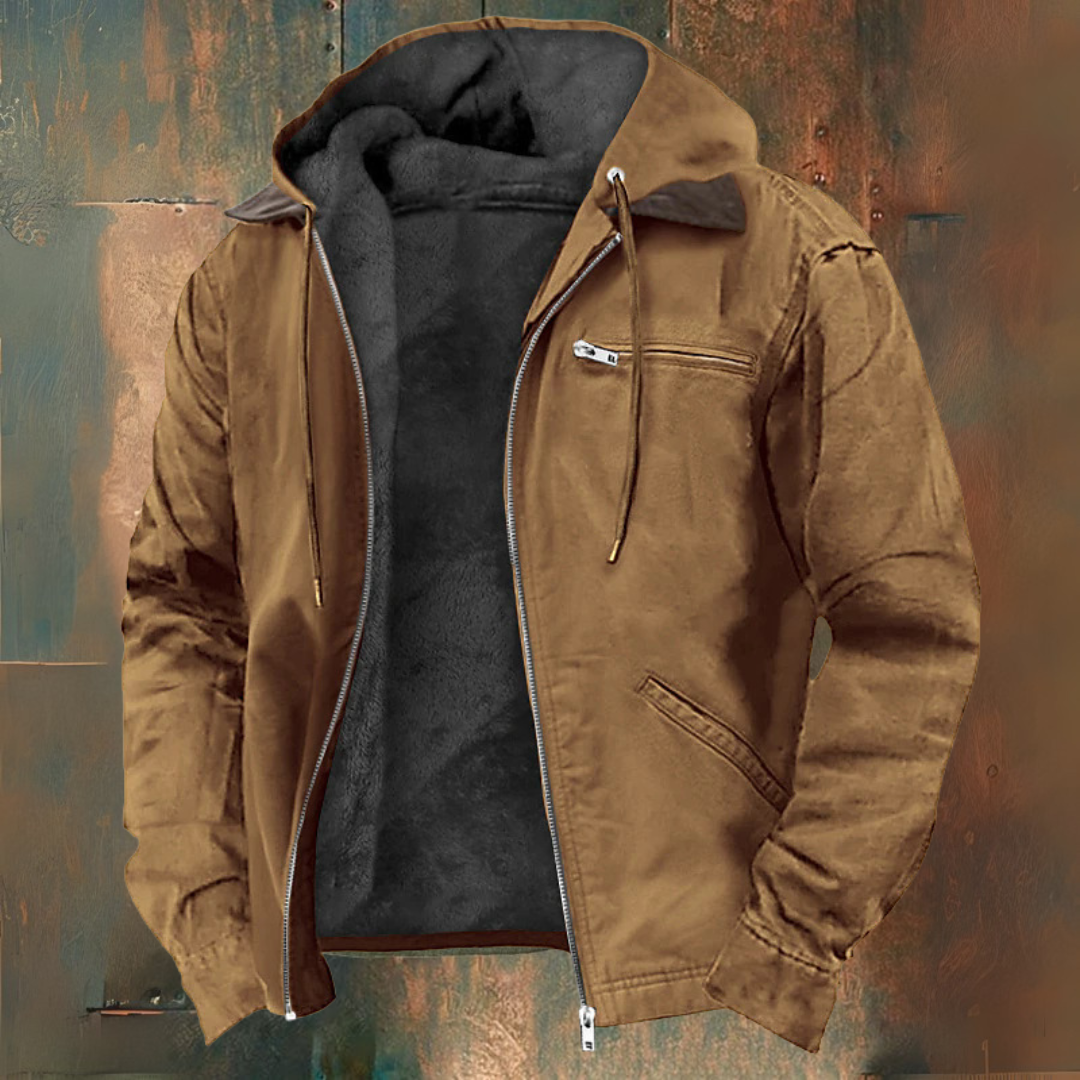Caleb Veste Western Homme – Surchemise Automne-Hiver Légère avec Capuche Style Authentique