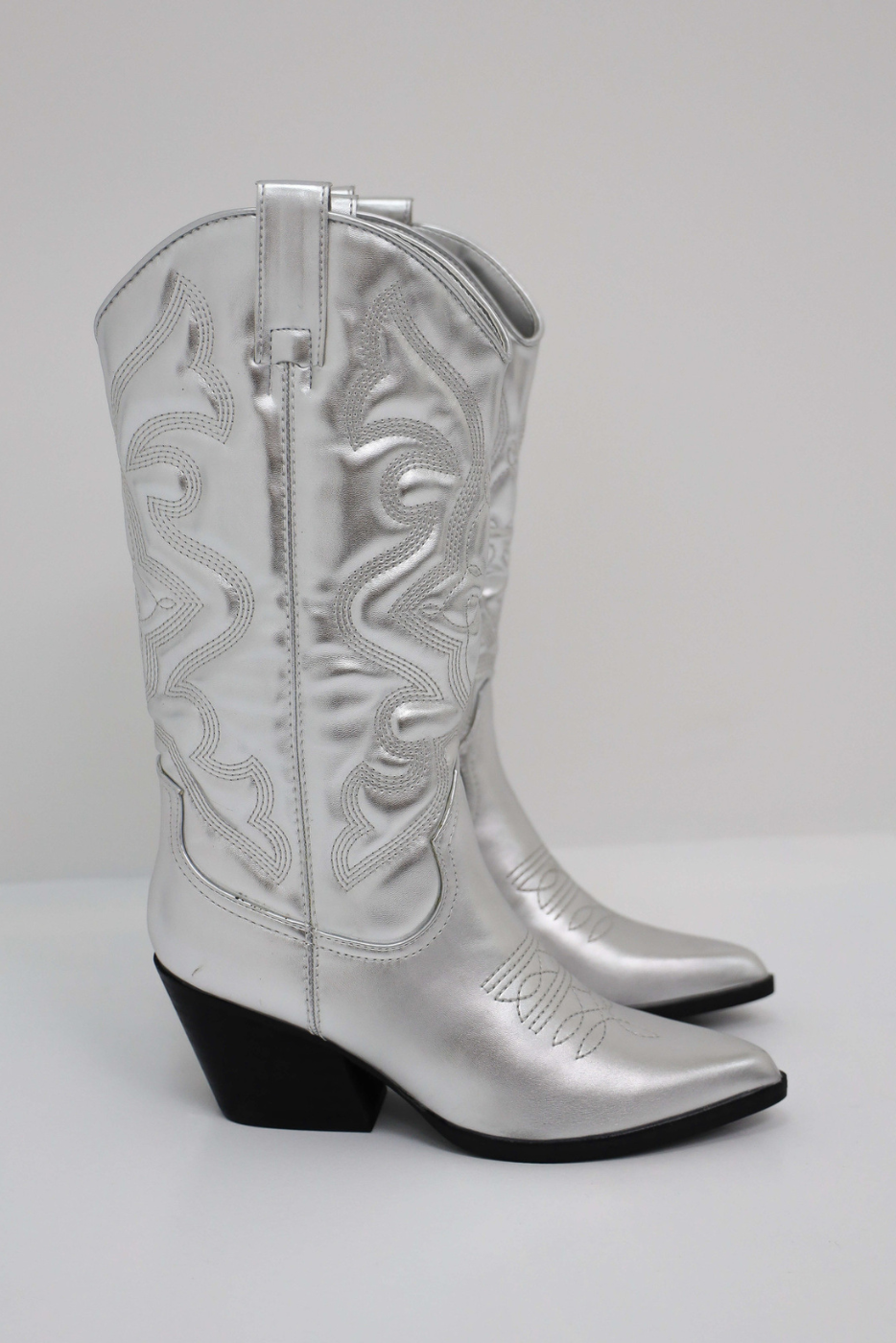 Leona Bottes Cowboy Femme – Bottes Western Hautes avec Bout Pointu & Similicuir Durable