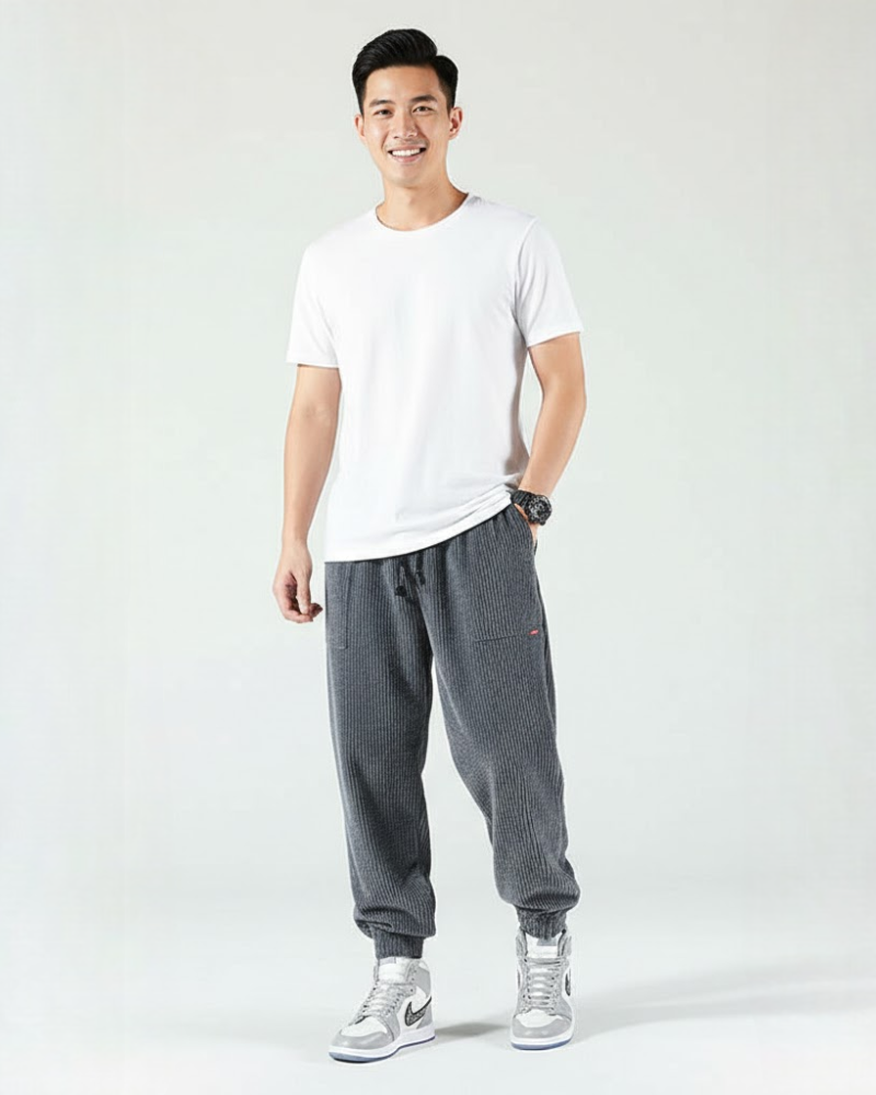 Emerson férfi kordbársony jogger nadrág – laza és kényelmes casual szabás