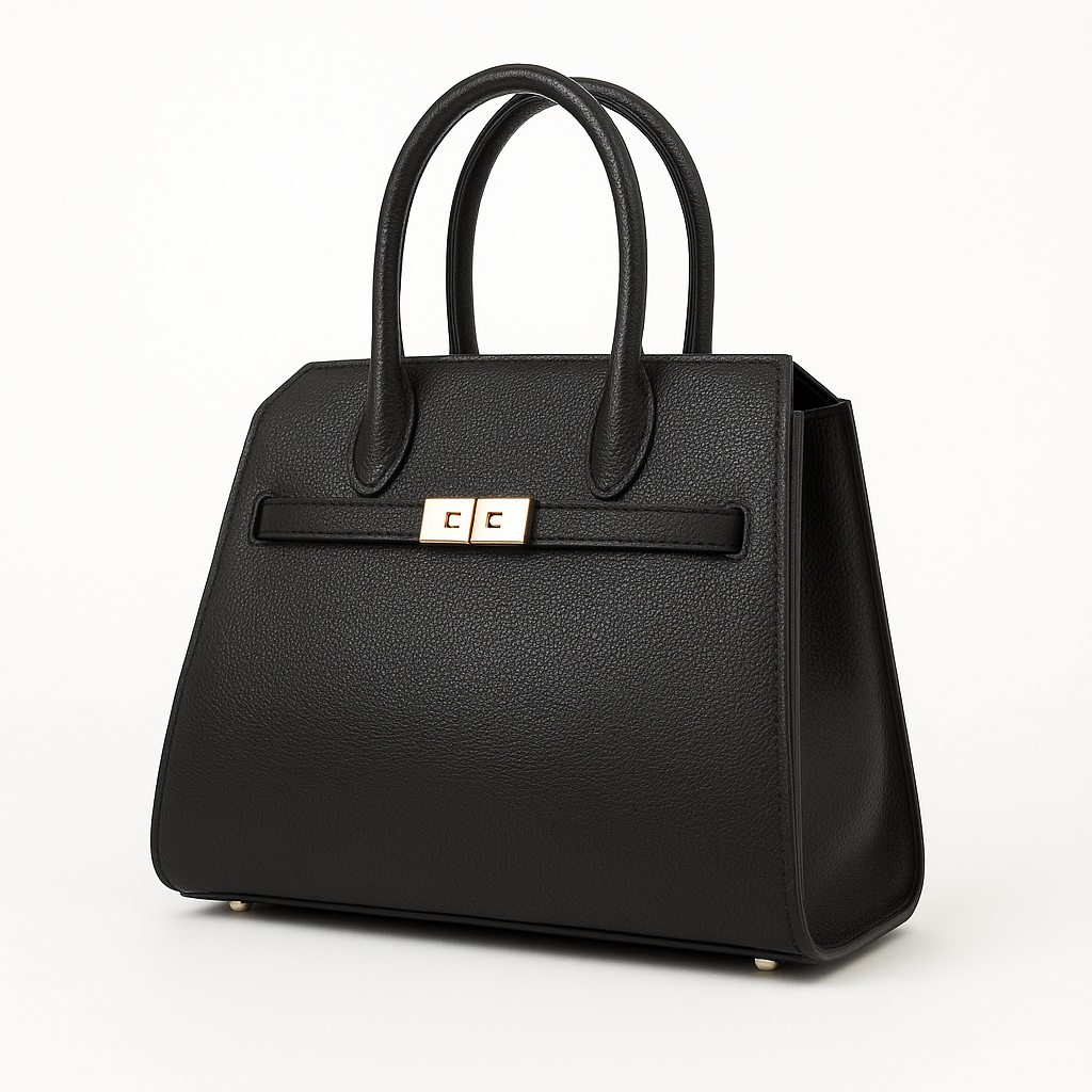 Kennedy Sac à Main Femme – Cuir Vegan Structuré avec Boucle Dorée & Style Élégant