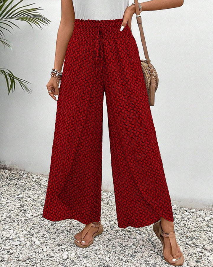 Pantaloni a gamba larga da donna Henriette: vita alta, vestibilità aderente e tessuto confortevole
