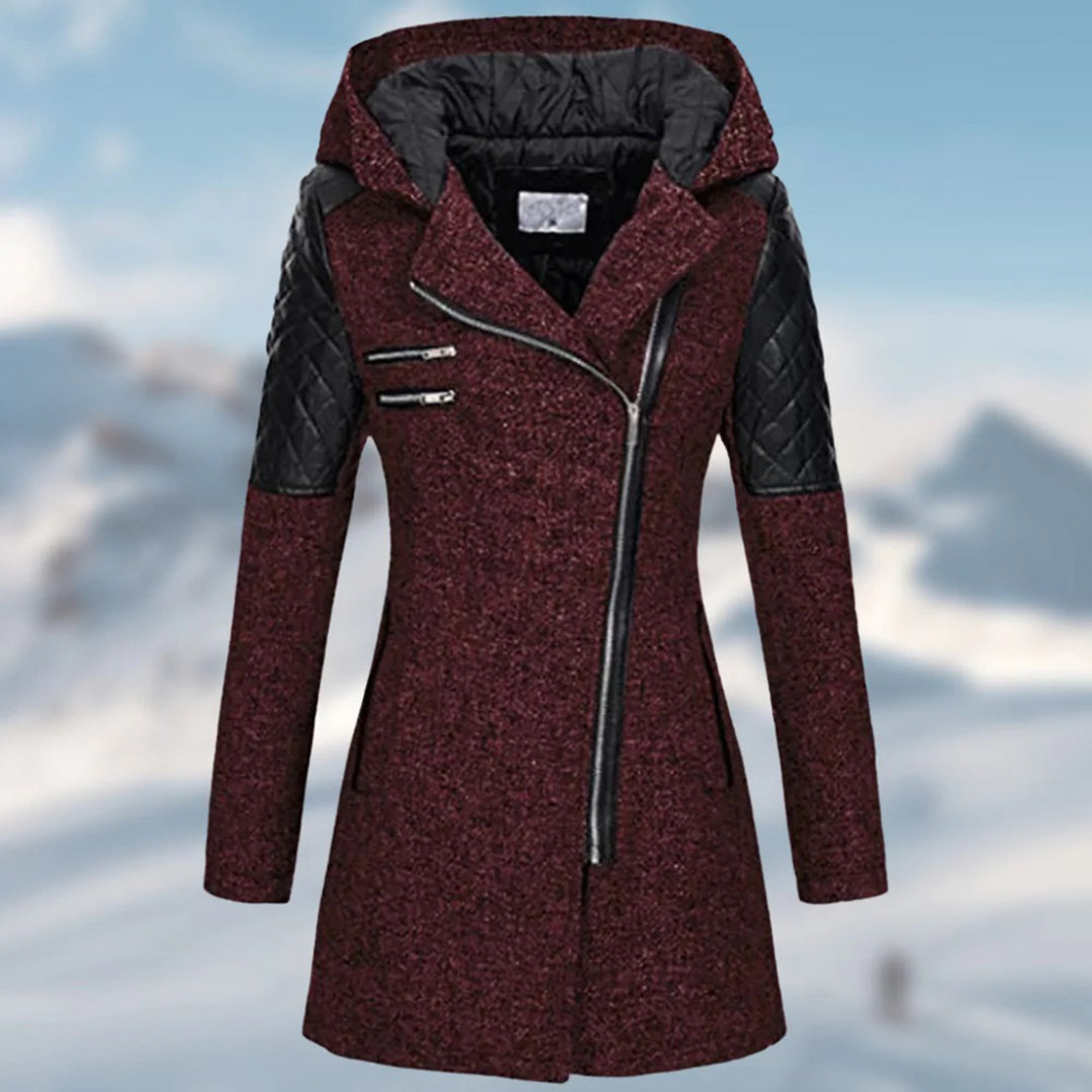 Jhey Manteau Long d’Hiver Femme – Design Chaud à Capuche avec Coupe Élégante pour Froid
