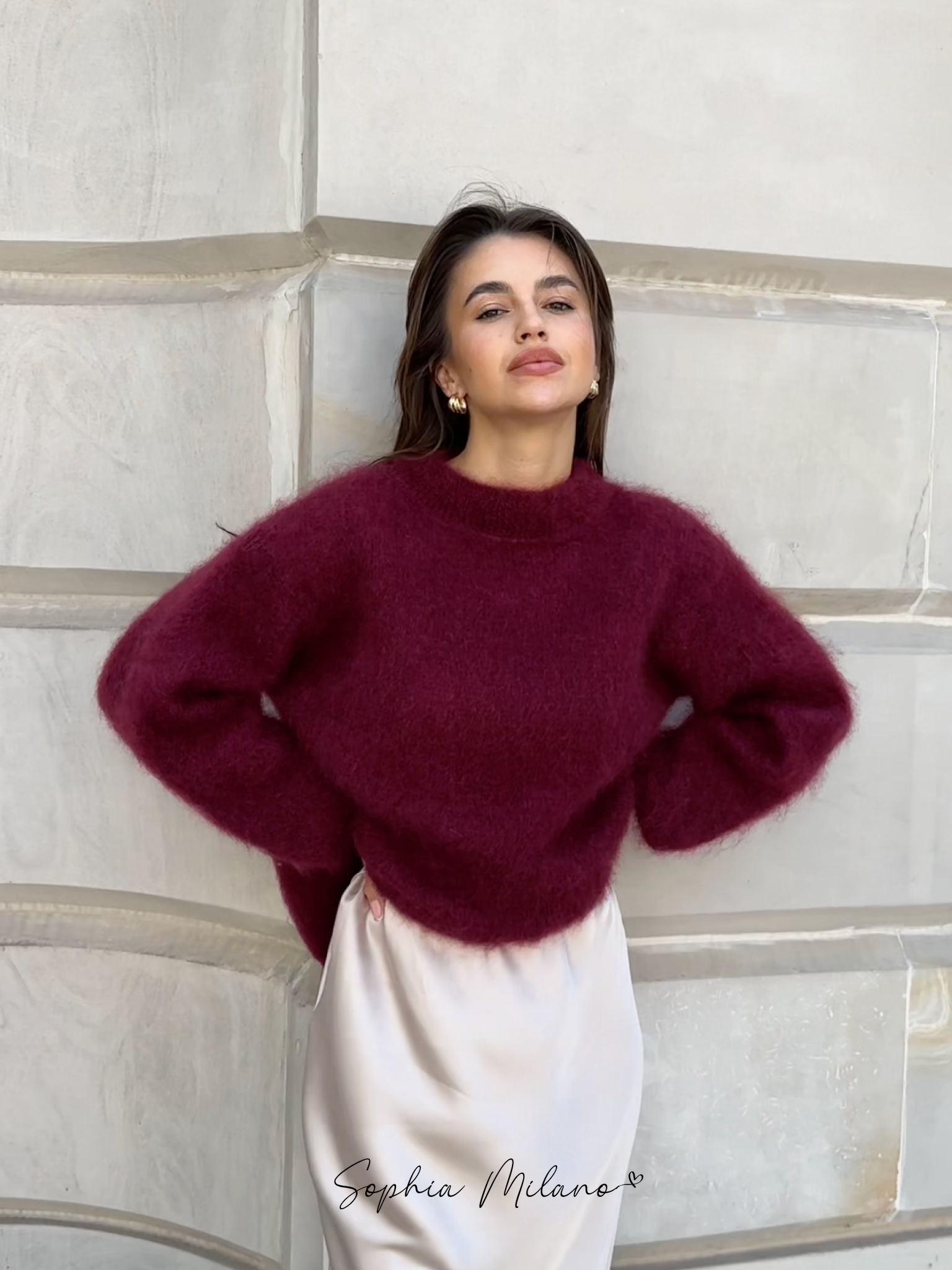 Aurora Pull Femme Luxe en Mohair – Oversize, Doux et Élégant pour Toutes Occasions