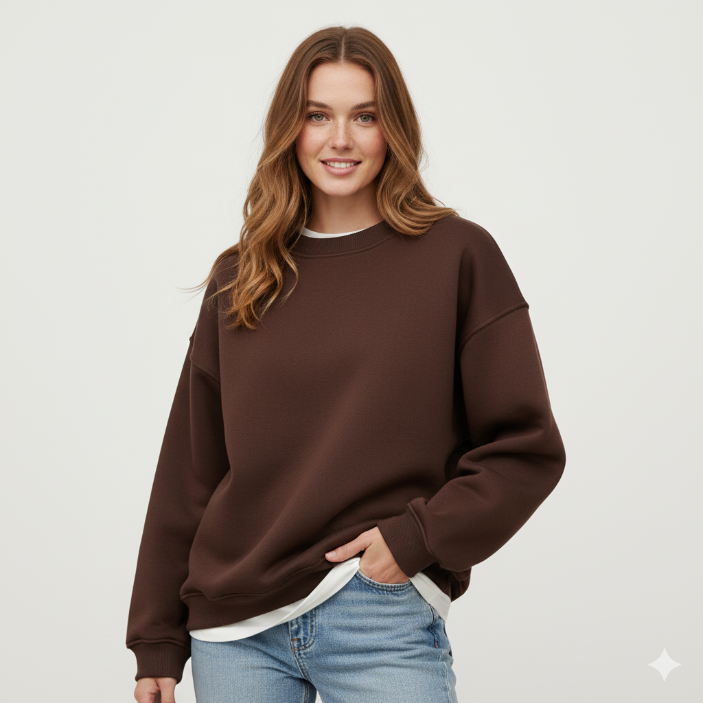 Rosie Pull Oversize Donna – Felpa Confortevole a Girocollo con Maniche Lunghe e Taglio Casual