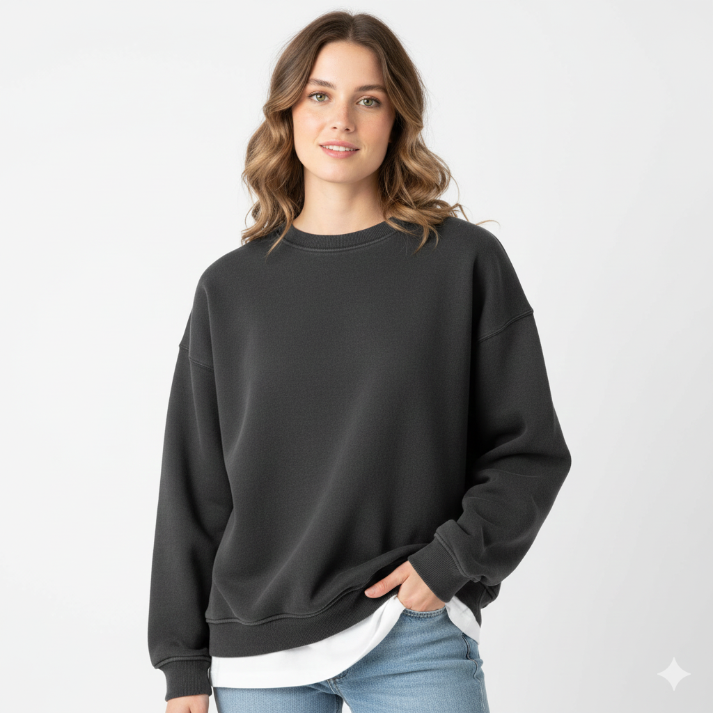 Rosie Pull Oversize Donna – Felpa Confortevole a Girocollo con Maniche Lunghe e Taglio Casual