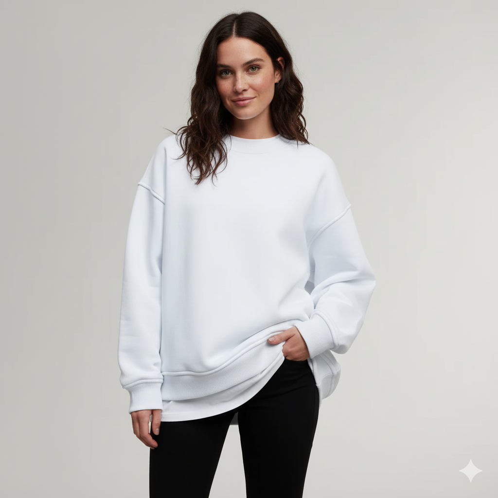 Rosie Pull Oversize Donna – Felpa Confortevole a Girocollo con Maniche Lunghe e Taglio Casual