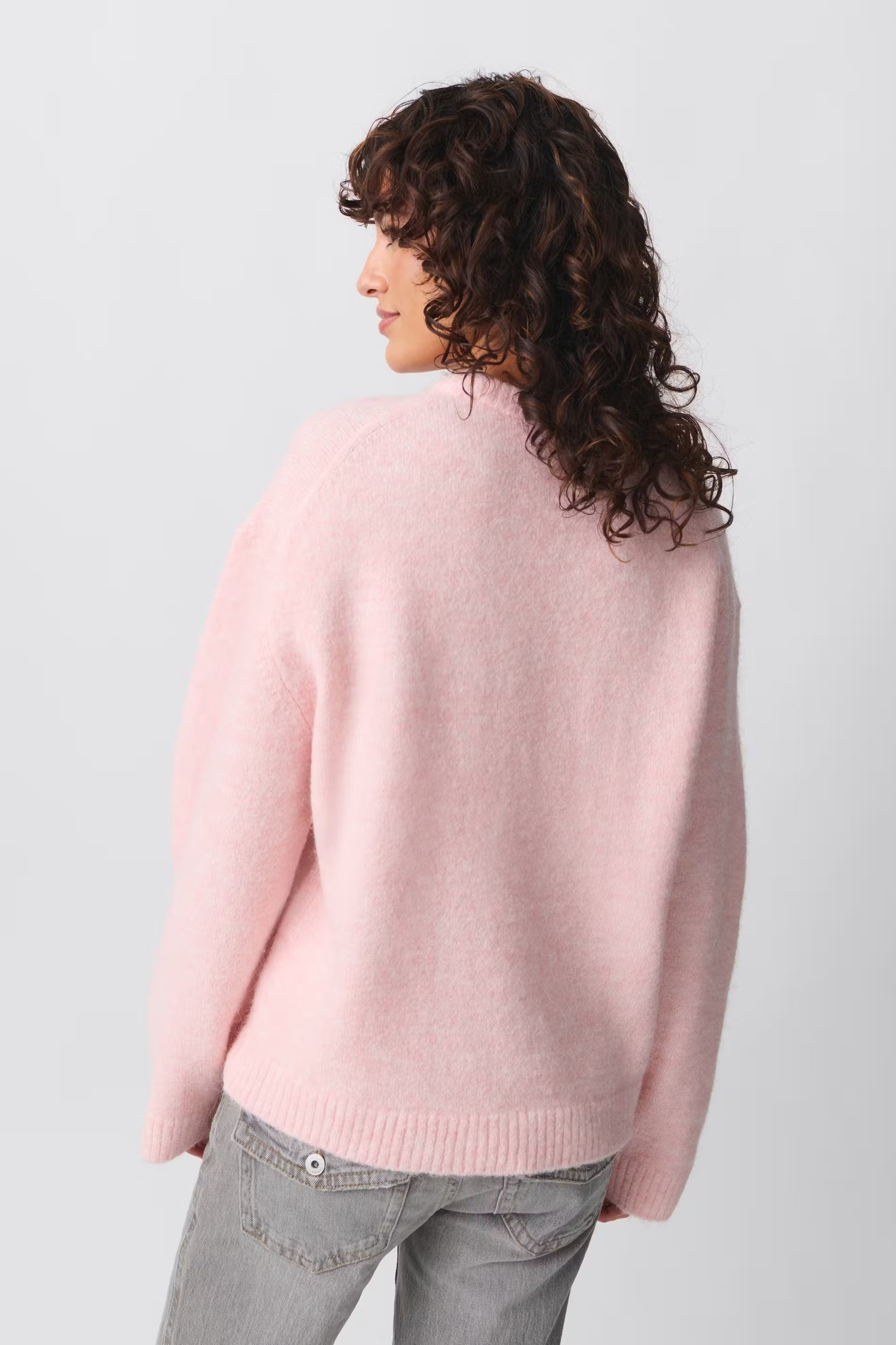 Amelie Pull Oversize Femme – Tricot Doux avec Col Rond et Manches Ballon Élégantes