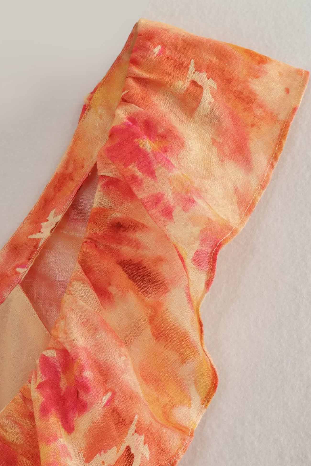 Abito estivo da donna Eris - Abito con volant, lacci, dettagli ritagliati e stampa floreale