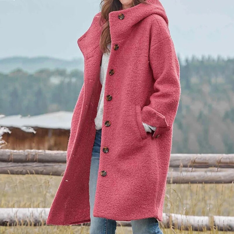 Hadley Manteau d’Hiver Femme – Veste Chaude avec Capuche Élégante & Coupe Féminine