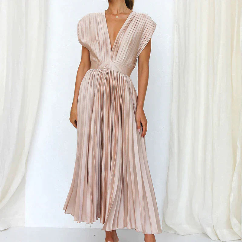 Abito plissettato da donna Denise - Eleganza senza tempo e texture sofisticata, colori multipli