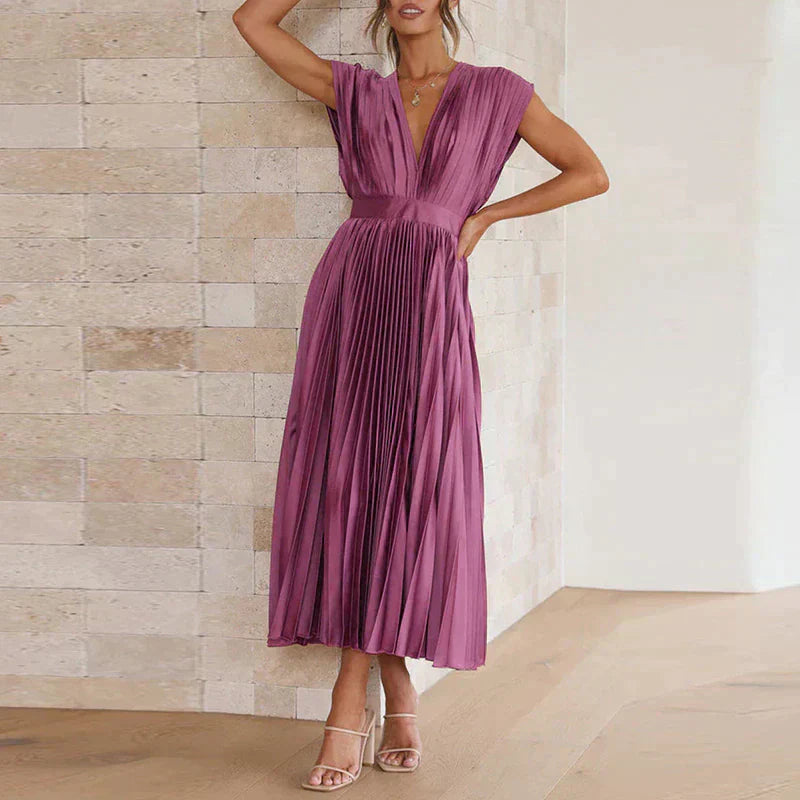 Abito plissettato da donna Denise - Eleganza senza tempo e texture sofisticata, colori multipli