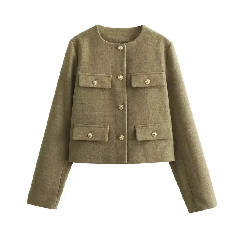 Cappotto da donna Maisy - Elegante cappotto classico con eleganti bottoni decorativi