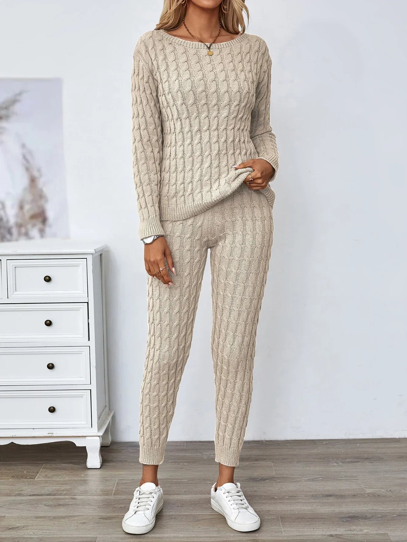 Ensemble Deux Pièces Femme Bodile – Tenue d’Intérieur Confortable avec Coupe Tendance