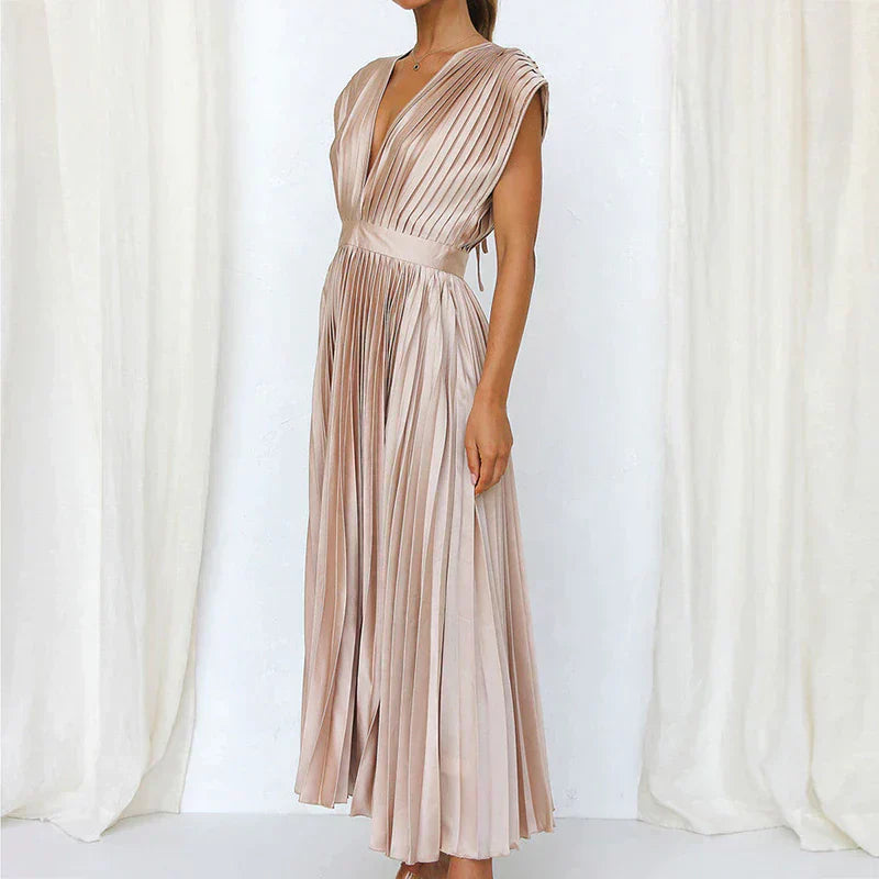 Abito plissettato da donna Denise - Eleganza senza tempo e texture sofisticata, colori multipli